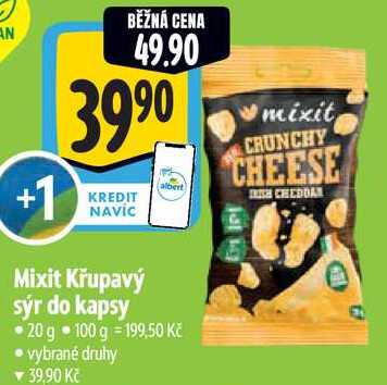 Mixit Křupavý sýr do kapsy, 20 g