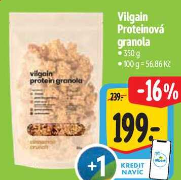 Vilgain Proteinová granola, 350 g