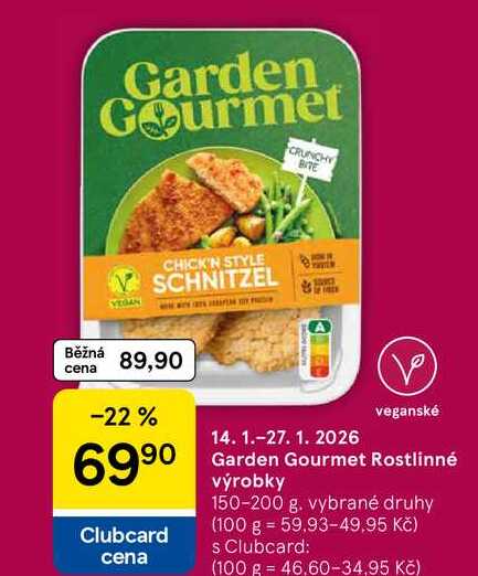 Garden Gourmet Rostlinné výrobky, 150-200 g