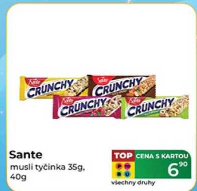 Sante musli tyčinka 35g, 40g 