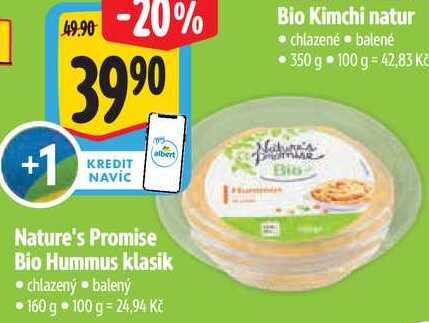 Nature's Promise Bio Hummus klasik, 160 g