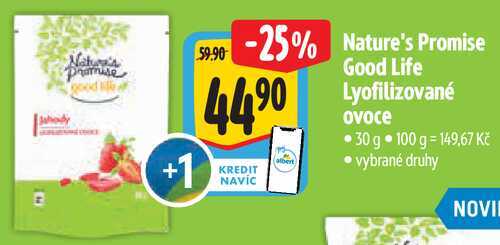 Nature's Promise Good Life Lyofilizované ovoce, 30 g