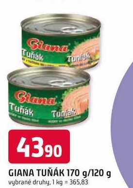 GIANA TUŇÁK 170 g/120 g 