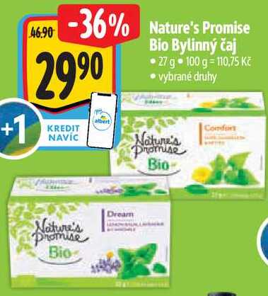 Nature's Promise Bio Bylinný čaj, 27 g 