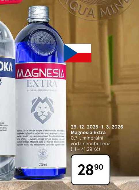 Magnesia Extra, 0.7 l, minerální voda neochucená 