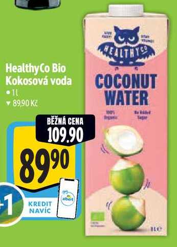 HealthyCo Bio Kokosová voda, 1 l