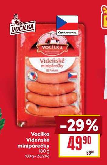 Vocilka Vídeňské minipárečky 180 g 