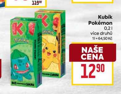 Kubík Pokémon 0,2l
