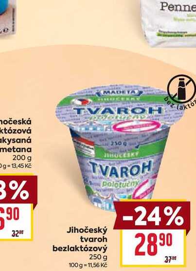 Jihočeský tvaroh bezlaktózový 250 g