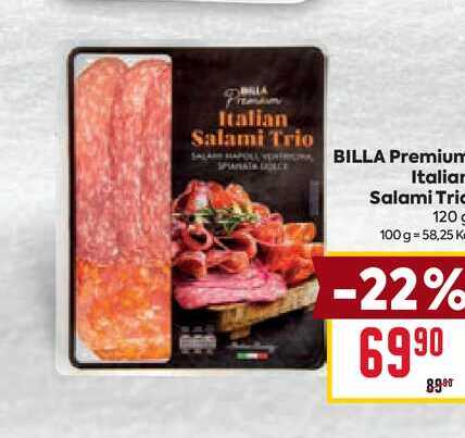 BILLA Premium Italian Salami Tric 120 g