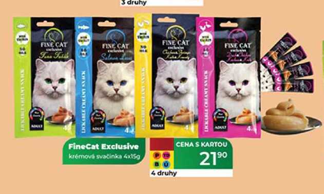 FineCat Exclusive krémová svačinka 4x15g 