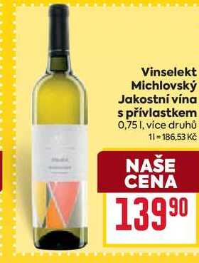 Vinselekt Michlovský Jakostní vína s přívlastkem 0,75l