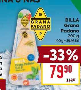BILLA Grana Padano 200 g