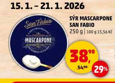 SÝR MASCARPONE SAN FABIO, 250 g 
