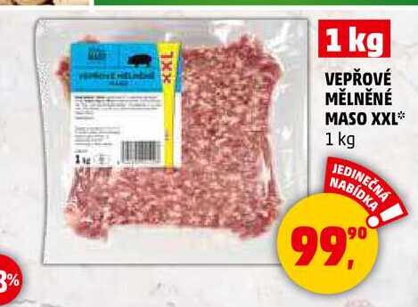VEPŘOVÉ MĚLNĚNÉ MASO XXL, 1 kg