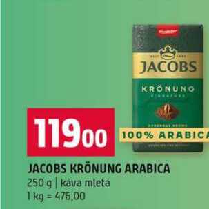 JACOBS KRÖNUNG ARABICA 250 g káva mletá 