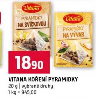 VITANA KOŘENÍ PYRAMIDKY 20 g vybrané druhy 