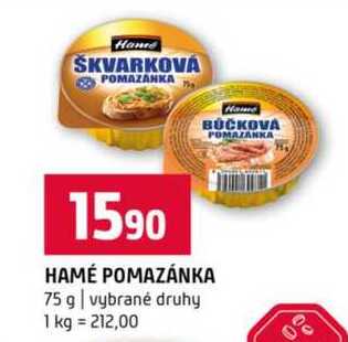 HAMÉ POMAZÁNKA 75 g vybrané druhy