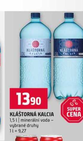 KLÁŠTORNÁ KALCIA 1,5l minerální voda