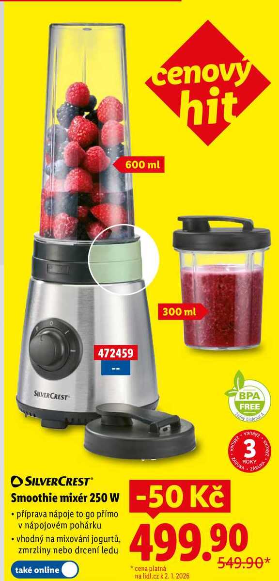 Smoothie mixér 250 W 