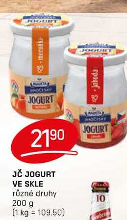 JČ JOGURT VE SKLE různé druhy 200 g 