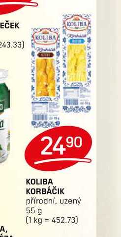 KOLIBA KORBÁČIK přírodní, uzený 55 g 