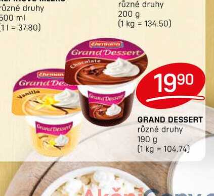 GRAND DESSERT různé druhy 190 g 