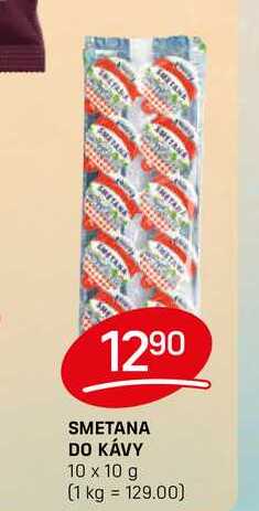 SMETANA DO KÁVY 10 x 10 g  v akci