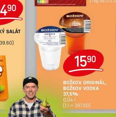 BOŽKOV ORIGINÁL, BOŽKOV VODKA 37,5% 0,04l