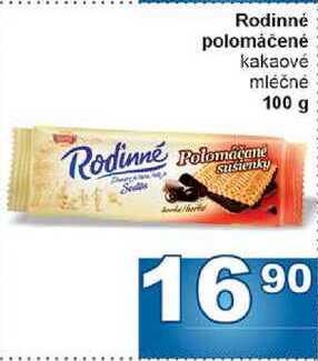 Rodinné polomȧčené kakaové mléčné 100 g 