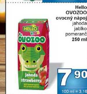 Hello OVOZOO ovocný nápoj 250ml