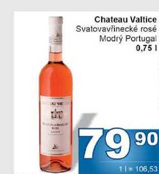 Chateau Valtice Svatovavřinecké rosé Modrý Portugal 0,75l