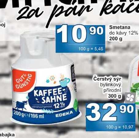 Smetana do kávy 12% 200g