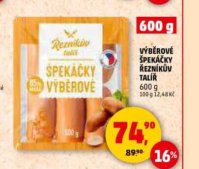 VÝBĚROVÉ ŠPEKÁČKY ŘEZNÍKŮV TALÍŘ, 600 g
