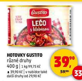 HOTOVKY GUSTITO, 400 g