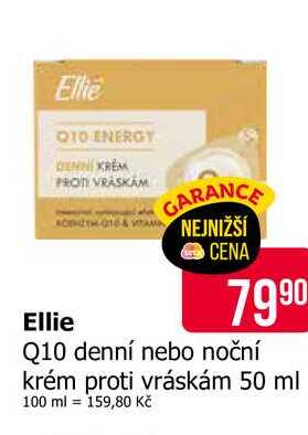 Ellie Q10 denní nebo noční krém proti vráskám 50 ml 