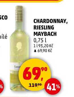 CHARDONNAY, RIESLING MAYBACH, 0,75 l