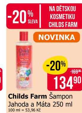Childs Farm Šampon Jahoda a Máta 250 ml 