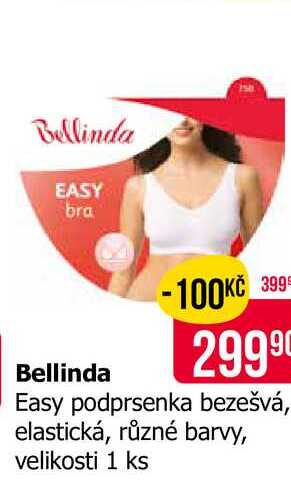 Bellinda Easy podprsenka bezešvá, elastická, různé barvy, velikosti 1 ks 