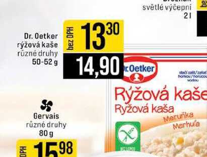 Dr. Oetker rýžová kaše různé druhy 50-52 g 