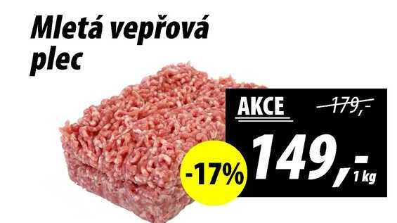 Mletá vepřová plec, 1 kg 