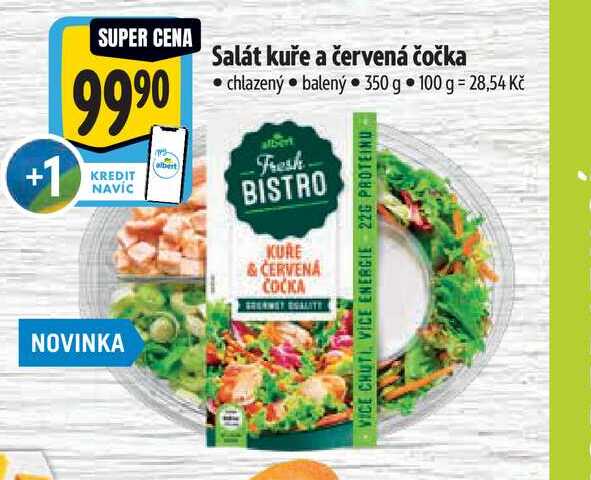   Salát kuře a červená čočka 350 g