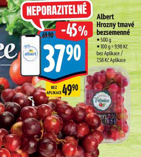  Albert Hrozny tmavé  bezsemenné  500 g