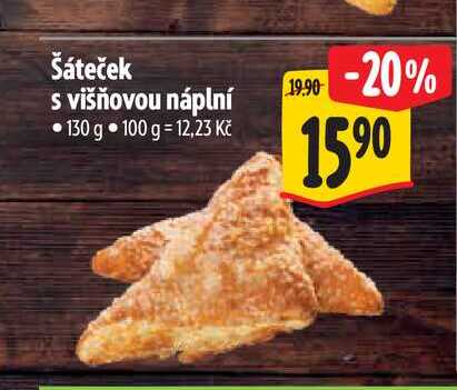 Šáteček s višňovou náplní 130 g  