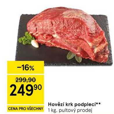 Hovězí krk podplecí, 1 kg