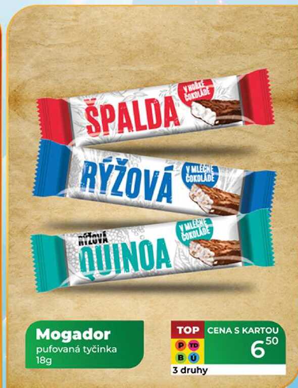 Mogador pufovaná tyčinka 18g