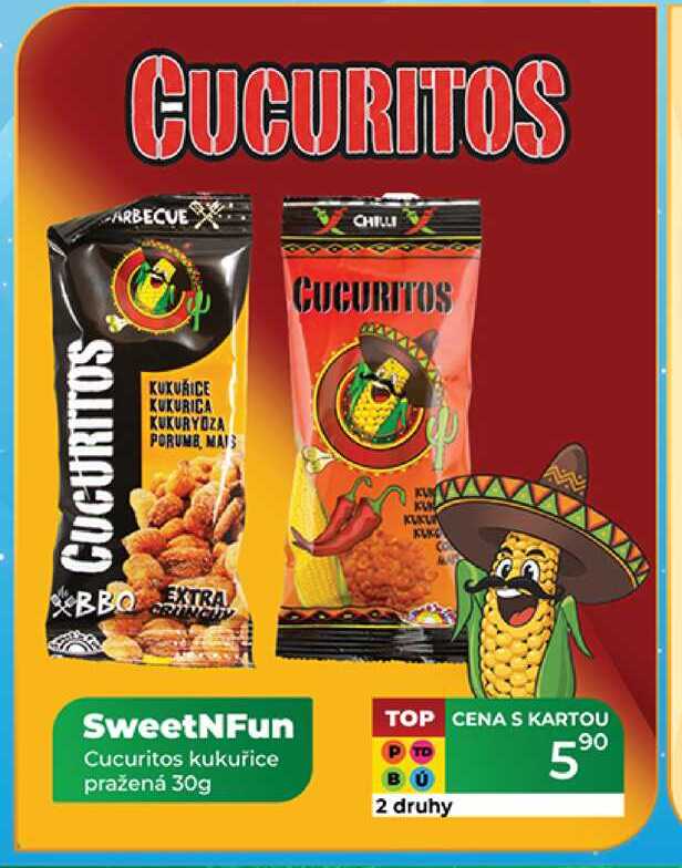 SweetNFun Cucuritos kukuřice pražená 30g