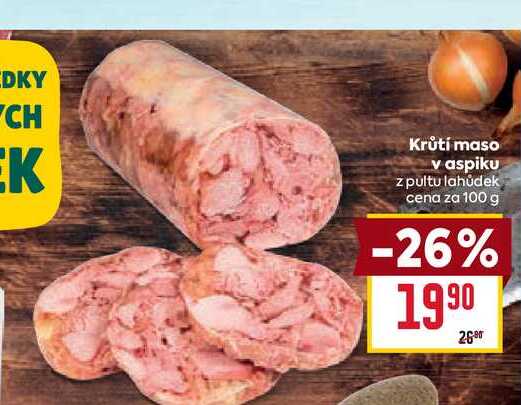Krůtí maso v aspiku z pultu lahůdek cena za 100 g