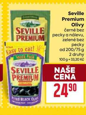 Seville Premium Olivy černé bez pecky a nálevu, zelené bez pecky od 200/75 g