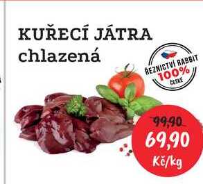 KUŘECÍ JÁTRA chlazená 1kg 
